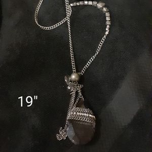 19" purple stone necklace